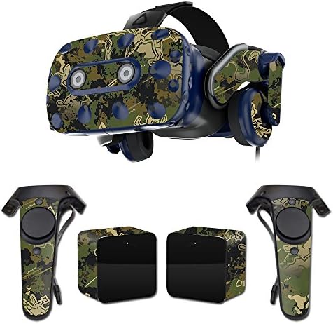 Корица MightySkins, съвместима със слушалки на виртуална реалност HTC Vive Pro - Viper Woodland | Защитно, здрава и уникална