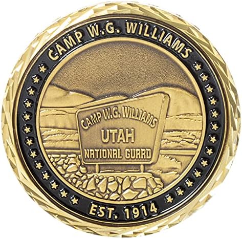 Монета Разговори от Националната гвардия на щата Юта USANG Лагер Уилямс и Синьо Кадифе Кутия за показване