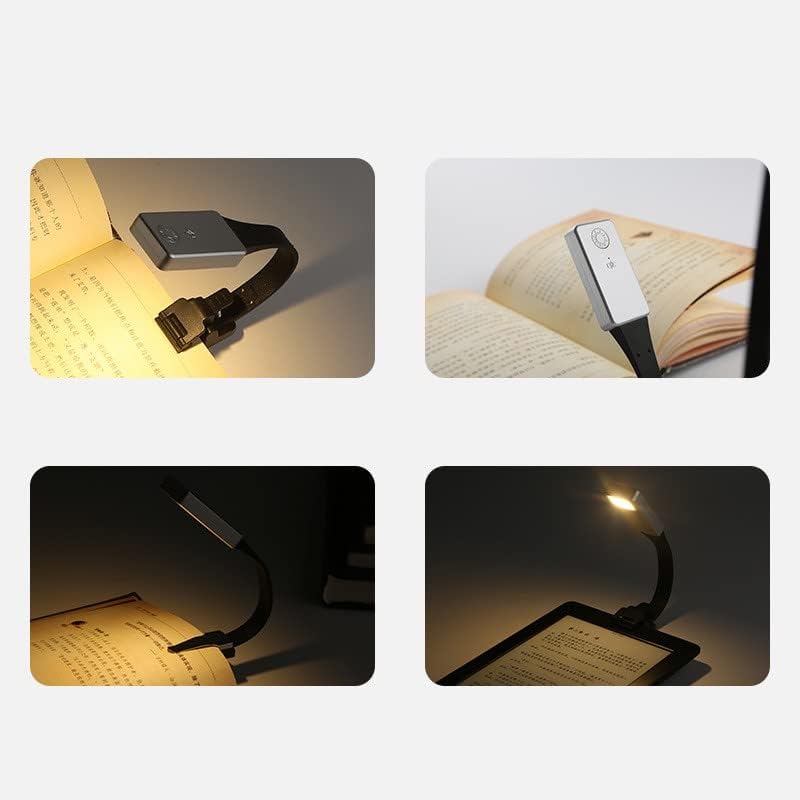 Led Акумулаторна лампа за четене на книги с клипс Лесно Грижа за очите за деца за четене през нощта в леглото (Без