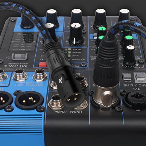 Аудио кабел DREMAKE XLR за микрофон 25 Метра, кабел, XLR 3-Пинов конектор за свързване на микрофон в ракита оплетке за жив