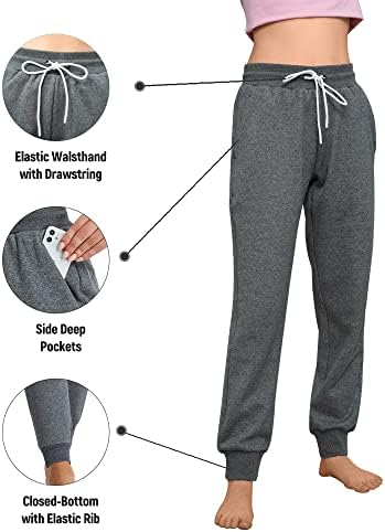 BOOSTIFY / Дамски Панталони за джогинг с мека руното облицовка, Топли Панталони, Термо-Спортна Зала, на Малка Височина