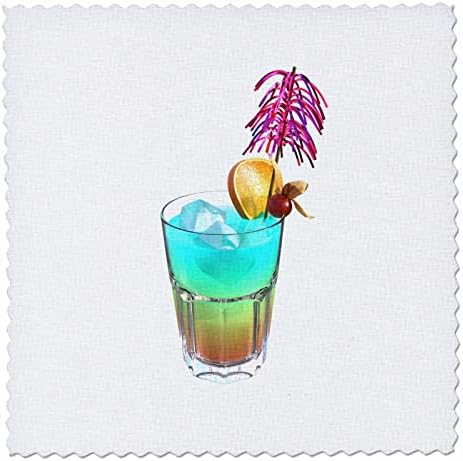 Графични напитки 3dRose Boehm - Алкохолна напитка Paradise Cocktail - Quilt Squares (qs_357646_2)