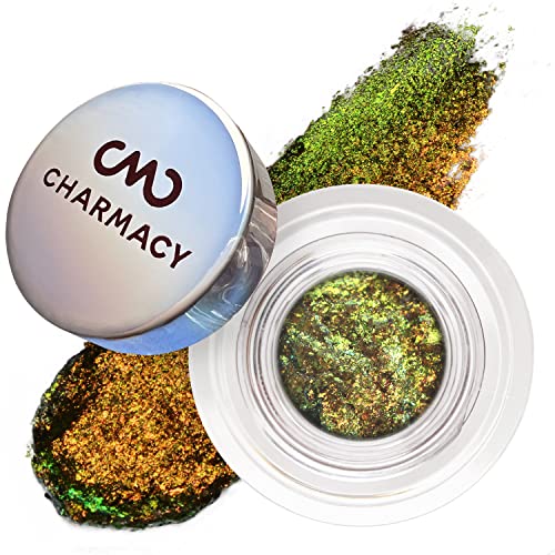 CHARMACY Крем Гел сянка-Хамелеон CHARMACY Multi Chrome Flakes, С висока Пигментация, Устойчиви, С метален блясък, 2,8 г
