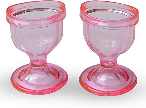 Чашки за измиване на лицето розов цвят, за ефективно почистване на очите - панели под формата на очите, плътно