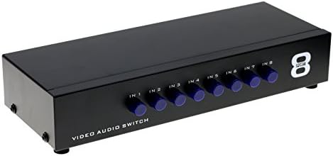 Оптимален Магазин 8-Полосного Композитен Видео, Аудио 3 RCA AV-превключвател Превключвател Кутии Селектор 8 в 1 От 8x1