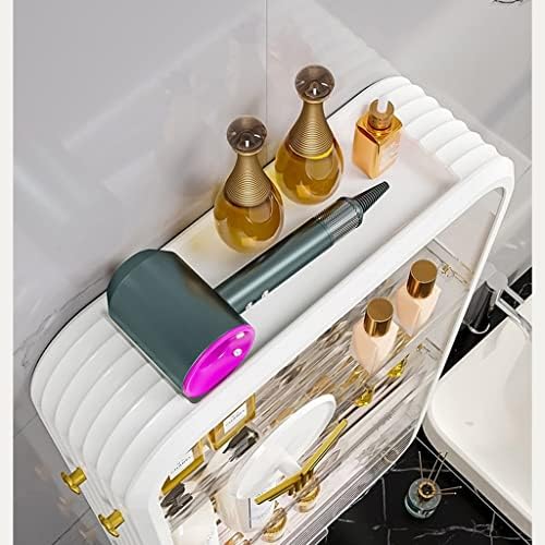 MNB Багажник за баня Кутия за съхранение на козметика, с монтиран на стената Рафтове за съхранение с Голям Капацитет Рафтове