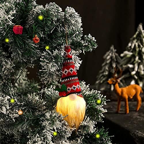 Коледна Украса, Украса, под формата на Джуджета с led осветление, Коледни Украшения във формата на Джуджета 5шт с