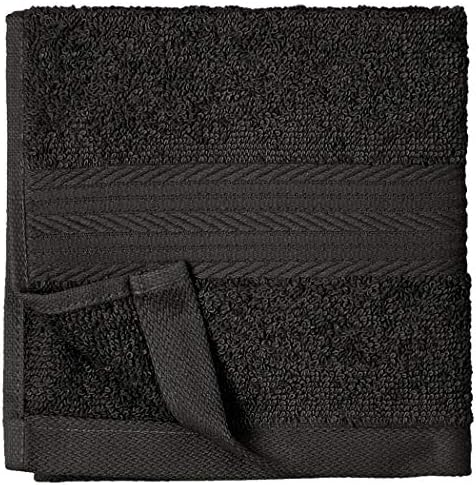 Памучен гъба Basics, устойчив на избледняване, черна - Опаковка от 12 броя