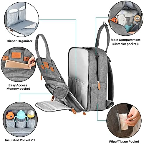 Чанта за памперси, Пътен раница за жени, одобрен авиокомпания чанта за памперси, детска чанта с Голям капацитет, водоустойчив,