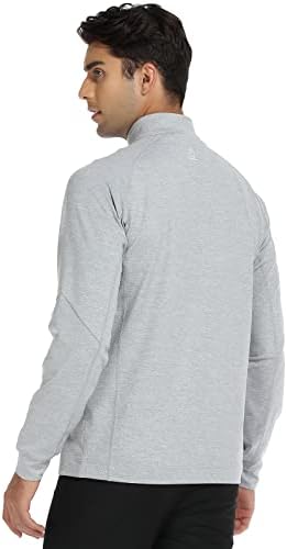 DEOLAX Пуловер с цип с една Четвърт За Мъже Суха Приятелка Пуловер За Голф с цип 1/4 UPF50 + Влагоотводящий Мъжки Пуловер С