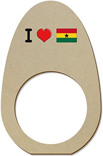 Azeeda 5 Дървени Пръстени/Притежателите за салфетки I Love Ghana (NR00051961)