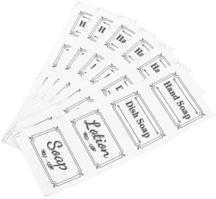 12 комплекти Самозалепващи етикети за Баня, Дозатори за Етикети, Диспенсер за вода с Климатик, Кухненски Класификация