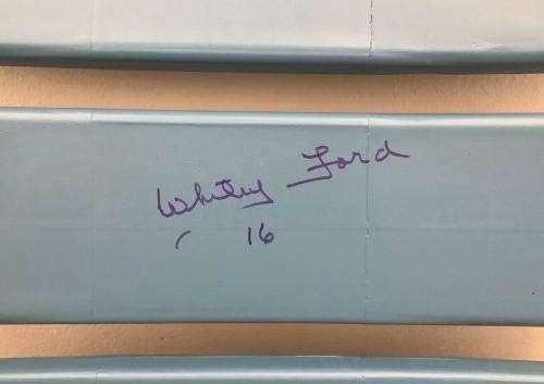 Whitey Ford Подписа Автограф на гърба на бейзболен седалки на стадиона на Янките MLB Steiner JSA - Бейзболни топки