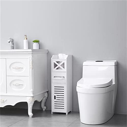 ZLXDP Тесен Шкаф за тоалетни принадлежности с кръстосани кърпа, Два шкафа за съхранение на тъкани, Тесен Шкаф за Баня,