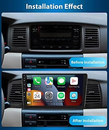 Android 9-Инчов Авто стерео за Toyota Corolla ex въз основа на 2007-2012 с wi-fi Apple Carplay, Rimoody Сензорен Екран