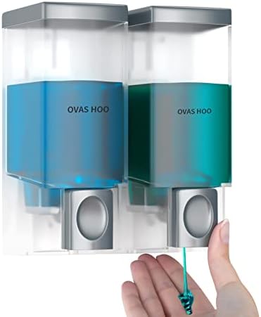 Стенен монтаж опаковка за шампоан и сапун OVAS ХО - капацитет 260 мл и удобна конструкция помпа, компактен, екологични