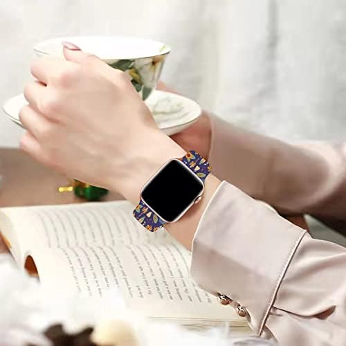 Празнична каишка за часовник, който е съвместим с джапанки Apple Watch 38 мм 40 мм 41 мм 42 мм 44 мм 45 мм за жени и