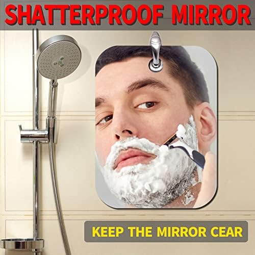 Огледало за душата, без замъгляване nosplit, Огледало за бръснене в банята (2 броя 8 x 6), Стенно, Устойчиво До Унищожаване,