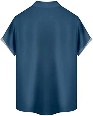 WOCACHI Хавайски Ризи с копчета за Мъжки, Летни Ризи Ahola с Къс Ръкав, Бряг-Принт, Ежедневни Дизайнерска Риза