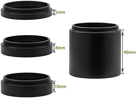 Astromania Astronomical T2-Комплект удлинительных тръби за камери и окуляров - Дължина 5 мм, 8 мм, 10 мм, 40 мм - M42x0,75 от