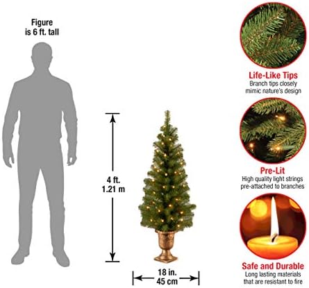 Предварително зажженная Изкуствена Коледна елха Tree National Company За влизане | Включва Предварително нанизани