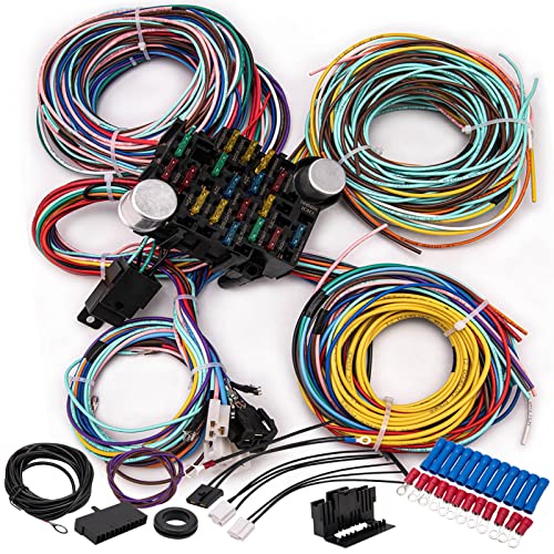 Комплект Колани кабели от 21 верига Универсални Удължени Тел Harness тел от 21 веригата за Ford Chevy Chrysler Mopar
