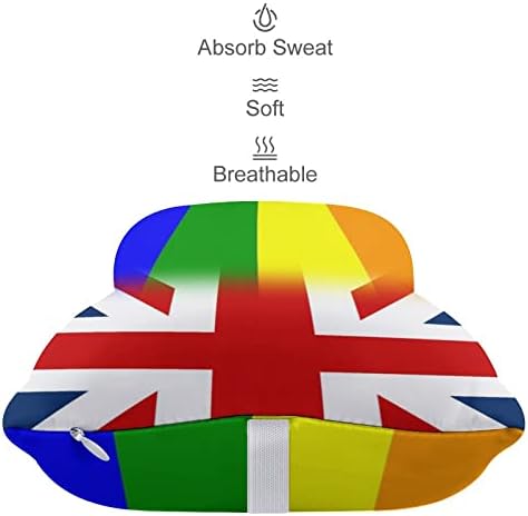 ЛГБТ Гордостта на Британския Флаг Автомобилната въздушна Възглавница За Шията от 2 Възглавници под Формата
