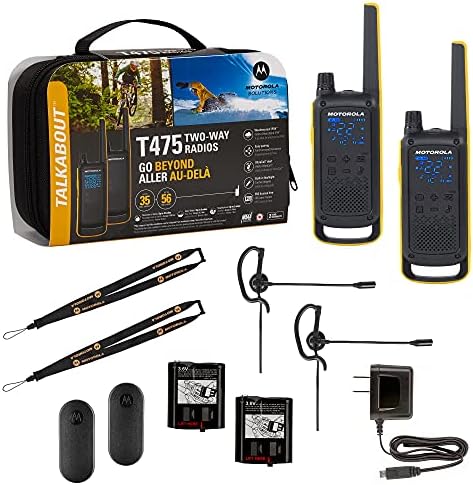 Motorola Solutions Talkabout T475 Extreme Двустранно радио Черен С Жълто Батерия от два блока