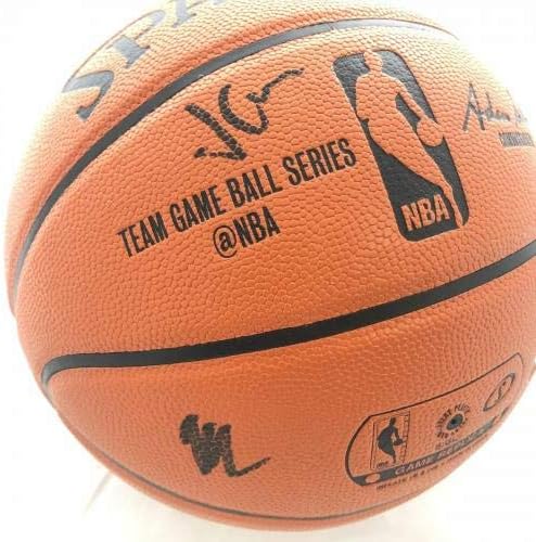 Баскетболен PSA с Автограф на Екипа Warriors 2018-19 /Топка с Автограф от ДНК 2019 - Баскетболни Топки С Автограф