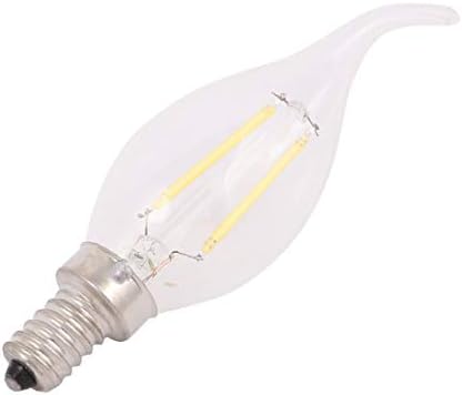 X-DREE AC 220-240 v 2 W C35 Led лампа с нажежаема жичка Канделябр Крушка с регулируема яркост E12 Бял (AC 220-240 v 2 W