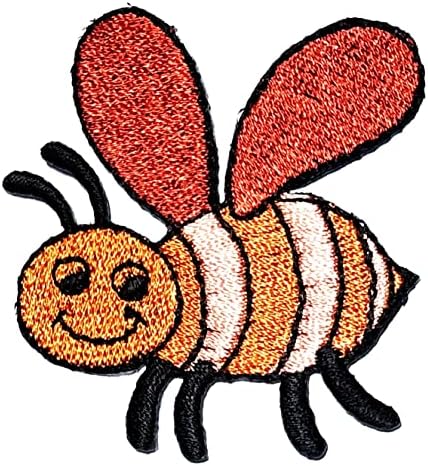 Салфетки плюс 2 бр. Карикатура За Деца Малко Създание Orange Пчела Кръпка Бродирана Апликация на плавателни