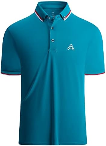 Мъжки ризи за голф с Къс Ръкав Dry Fit, Абсорбиращи Влагата Ризи с яка за Мъже