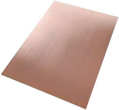 YUESFZ Метален лист от чиста мед Фолио табела 0,8 X 100 X 200 Мм Вырезанная Медни метална плоча Латунная табела (Размер: