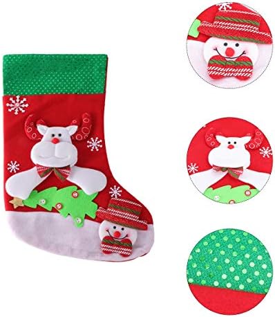 Abaodam Коледен Чорап Декоративен Чорап Висулка Голяма Торба С Бонбони Чанта За Съхранение На Плодове Подарък Чанта