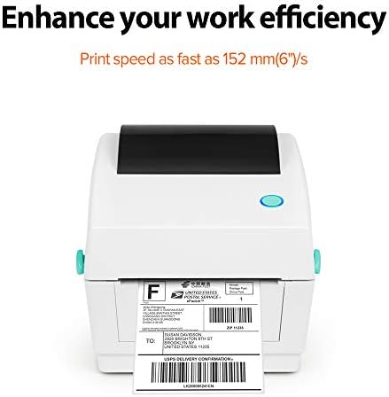 Термотрансферен печат за доставка Fangtek - Високоскоростен принтер с директно изгаряне - е Съвместим с , Ebay, Etsy, Shopify - Принтер за етикети 4 × 6 и богат на функции за печат