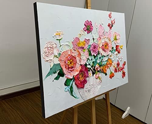 V-inspire Art, 24X36 Инча Съвременната Абстрактна Ръчно Рисувани Пъстри Флорални Картини с маслени Бои Акрилни Платно Боя Нож