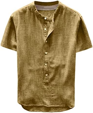 Мъжки блузи Frost'nai, Мъжки Ризи с копчета и къс ръкав, Удобна Мека Ежедневна Блуза Обичайното намаляване на