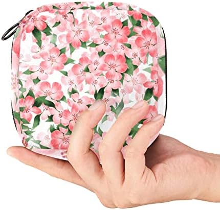 Чанта за съхранение на Хигиенни Кърпички с модел на Цветето на праскова, Преносим Чанта за Менструалния набиране на Седалките