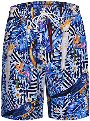 TUNEVUSE /Мъжки Хавайски Ризи и къси Панталони, Комплект от 2 теми, Тропически Костюм С Флорални Принтом, Плажен