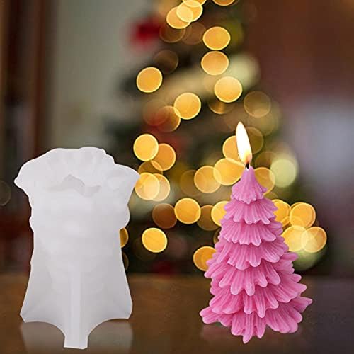 Форма за Свещи на Коледната Елха Xiaoling, 3D Силиконови Форми за производство на сапуни, Форма за Шоколадови Бонбони