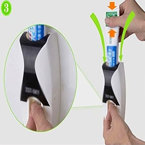 AGRIVA Държач за четка за зъби, Автоматичен Опаковка на Паста за зъби, монтиран на стената Прахоустойчив Държач
