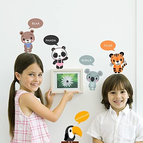 Красиви Стикери за стена със Собствени Животни, Стикери за стена, Подвижни Vinyl Стикер на Стената за Детски Стаи, Игри Стая, Клас, Направи си Сам, с монтиран на стената