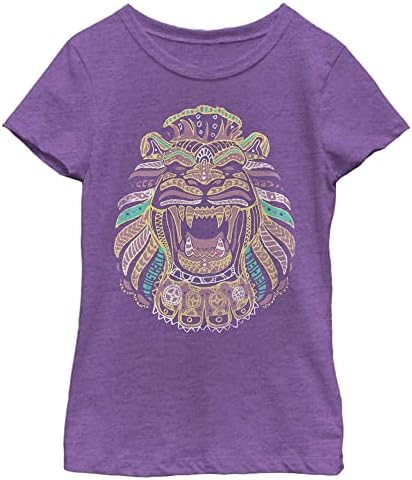 Тениска с изображение на Лъв, Аладин за момичета Дисни
