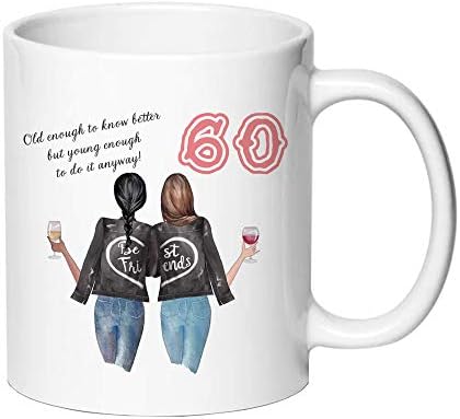 60 Достатъчно Възрастен, за Да Знае по-Добре, Но Достатъчно Млад, за Да Направите Това Във всеки Случай Чаши за Кафе - Новост, Керамични Чаена Чаша, Чаена Чаша, Бели Под
