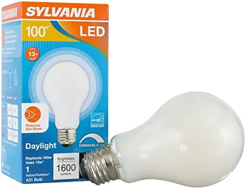 Led лампа LEDVANCE Sylvania за намаляване умората на очите A21, 100 W = 13 Вата, на 13 години, С регулируема яркост, Мат, 5000