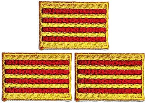 Kleenplus 3 бр., 1,1X1,6 инча. Мини ленти с национални флага на Каталуня, флаг на страната, военната тактическа бродирана