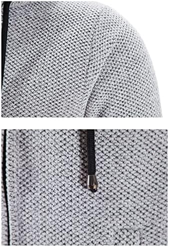 Мъжки Дълга Жилетка с отворена предна част, Пуловер, Вязаная яке с качулка с цип, по-Дълги Жилетки с качулки,