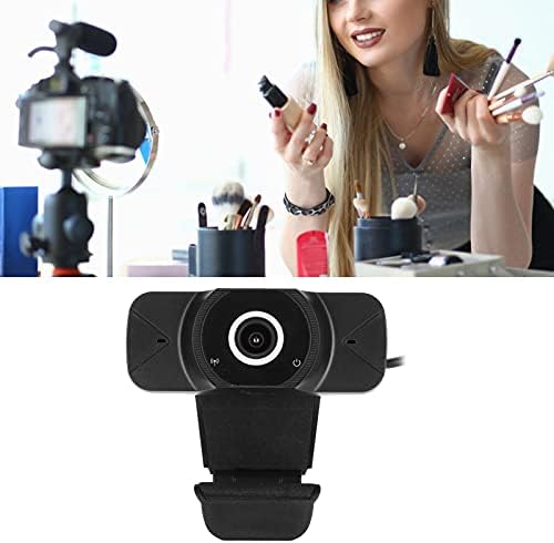 YYOYY Уеб камера за КОМПЮТЪР с резолюция от 1080P/30 кадъра в секунда с микрофон с шумопотискане, Компютърна