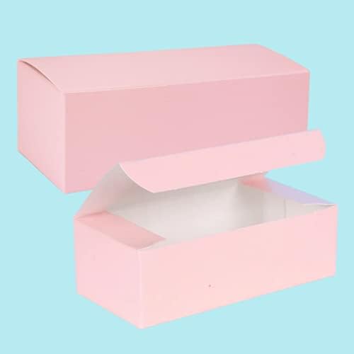 Комплект от 10-1 паунда големи лъскави кутии за бонбони, блясък-розови кутии за сватбени партита 7 X 3-3/8X 2