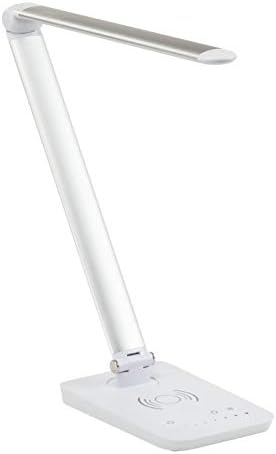 Safco Products 1009SL, Завъртане Горловина, Вградена Безжична, USB порт, Led лампа Vamp със зарядно устройство, Металик,